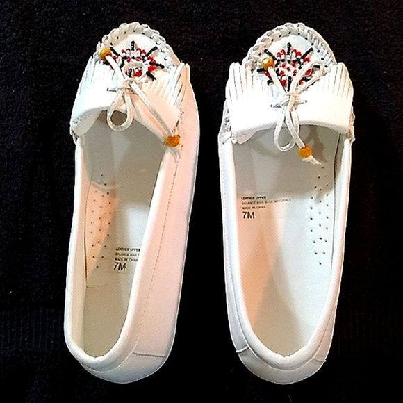 Vintage Shoes - Leather moccasins size 7 medium never worn.